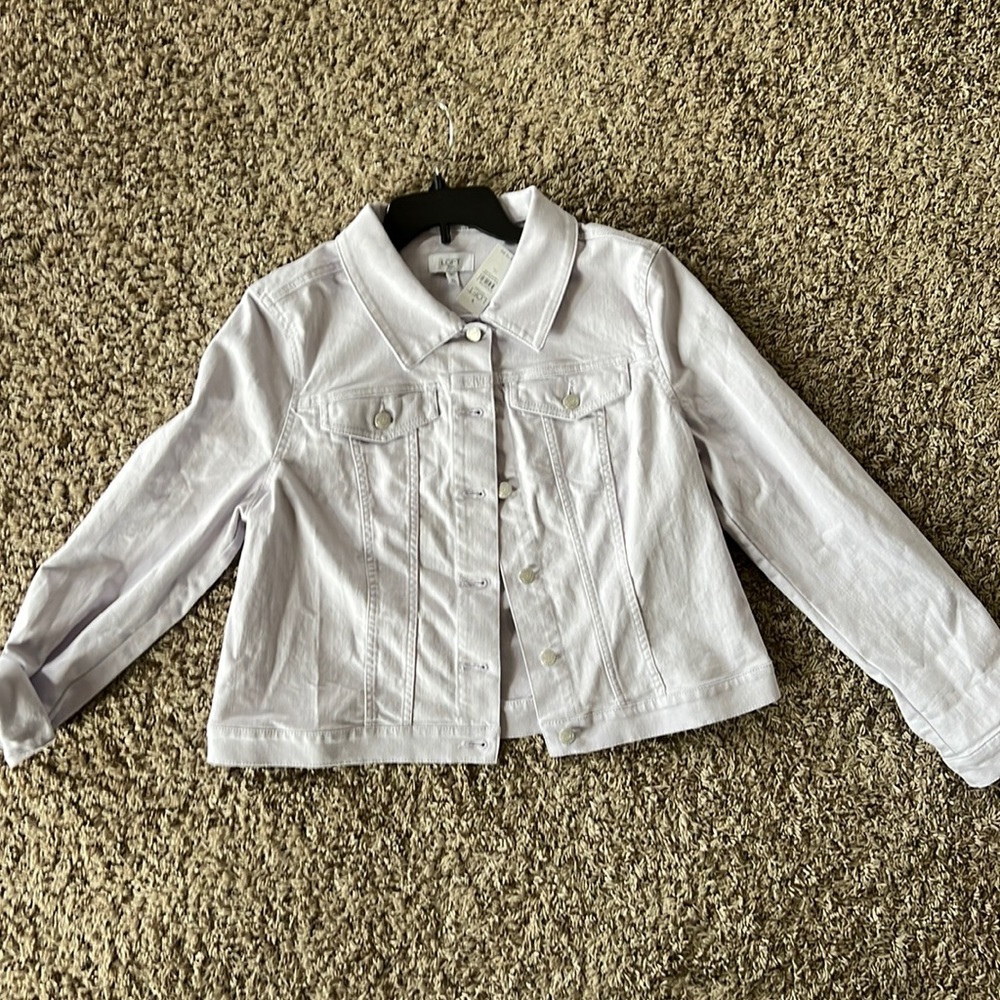 Ladies light purple denim jacket